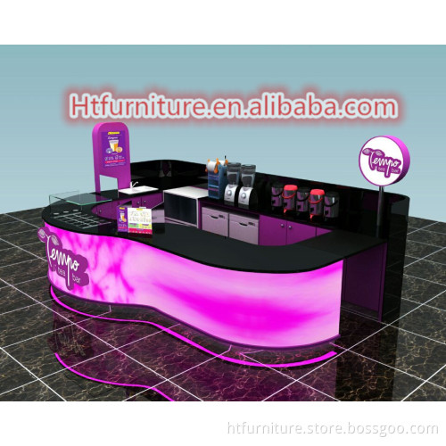 China Mall marble Bubble tea kiosk factory